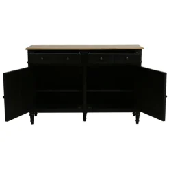 INTERIOR'S - Buffet bas bois noir - manoir interior's