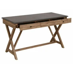 INTERIOR'S - Bureau 3 tiroirs bois gris - horizon interior's