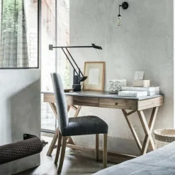 INTERIOR'S - Bureau 3 tiroirs bois gris - horizon interior's