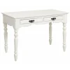 INTERIOR'S - Bureau 2 tiroirs mdf blanc - romance interior's