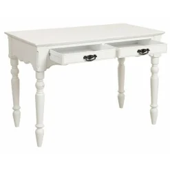 INTERIOR'S - Bureau 2 tiroirs mdf blanc - romance interior's