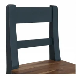 INTERIOR'S - Chaise haute bois bleu - brocante interior's