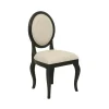INTERIOR'S - Chaise médaillon bois noir - manoir interior's