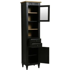 INTERIOR'S - Colonne de salle de bain bois noir - manoir interior's