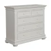 INTERIOR'S - Commode 5 tiroirs pieds arrondis mdf blanc - harmonie interior's