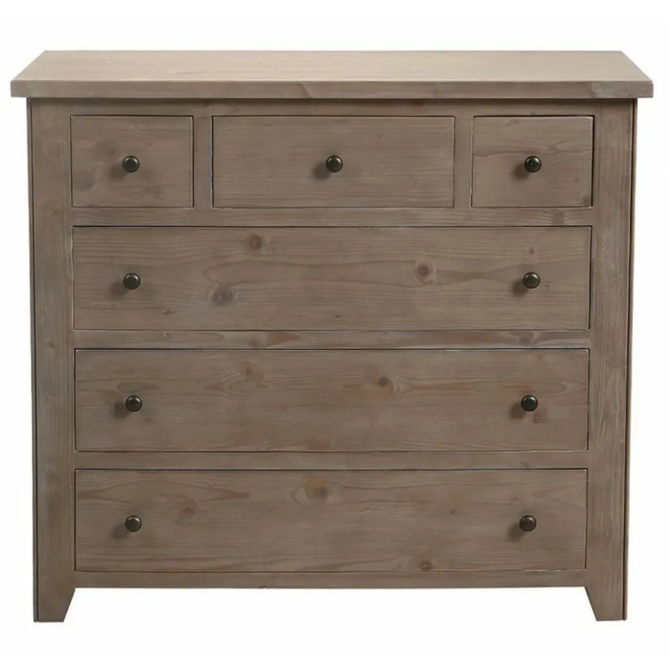 INTERIOR'S - Commode 6 tiroirs bois marron - first interior's