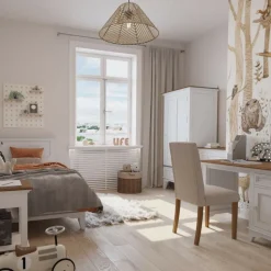 INTERIOR'S - Commode 3 tiroirs bois blanc - esquisse interior's