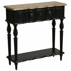 INTERIOR'S - Console 1 tiroir bois noir - manoir interior's