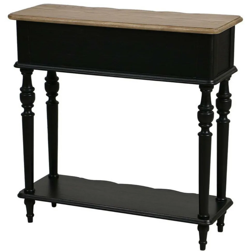 INTERIOR'S - Console 1 tiroir bois noir - manoir interior's