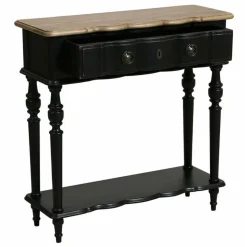 INTERIOR'S - Console 1 tiroir bois noir - manoir interior's