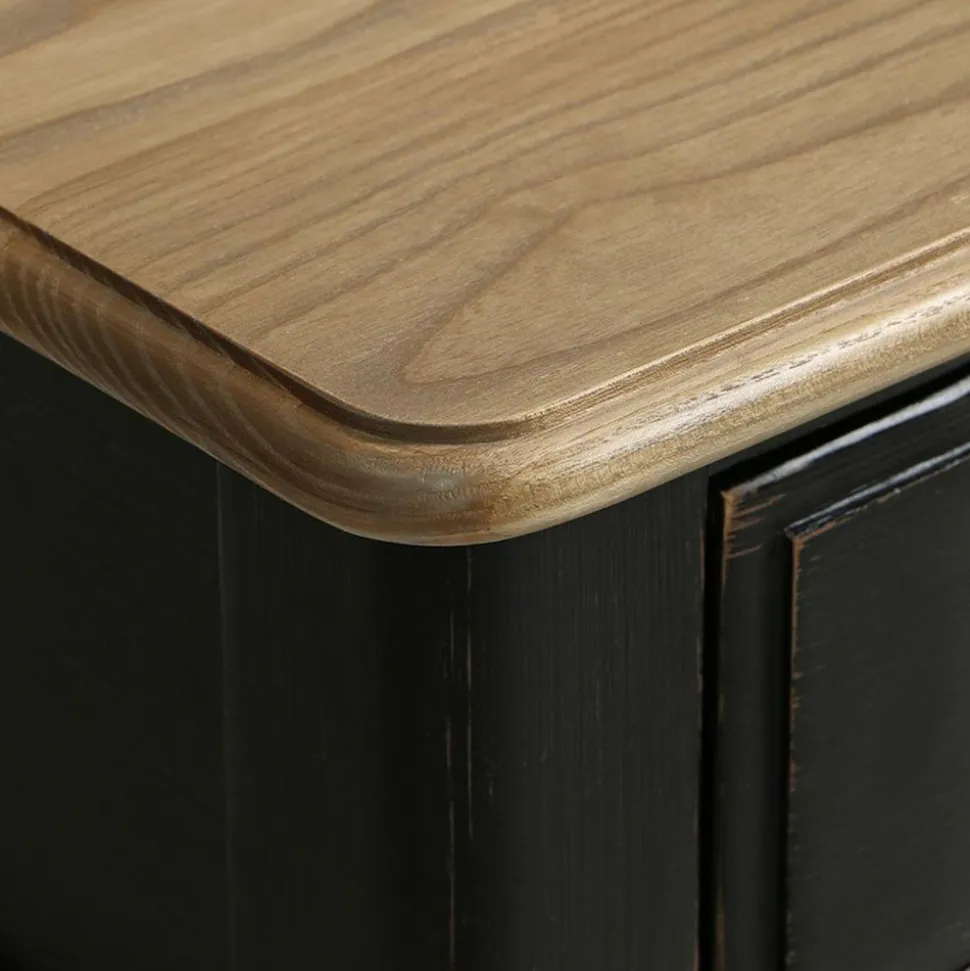 INTERIOR'S - Console 1 tiroir bois noir - manoir interior's