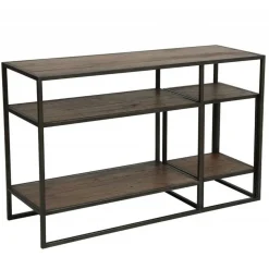 INTERIOR'S - Console avec bout de canapé gigogne bois marron - manufacture interior's