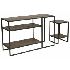 INTERIOR'S - Console avec bout de canapé gigogne bois marron - manufacture interior's