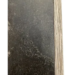 INTERIOR'S - Console plateau pierre bleue et piètement chêne pierre naturelle noir - minéral interior's