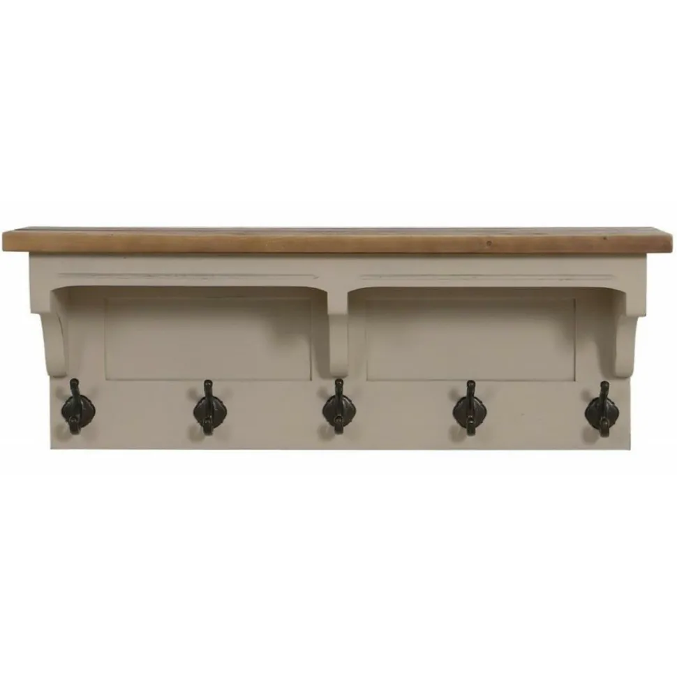 INTERIOR'S - Etagère porte-manteaux bois gris - provence interior's