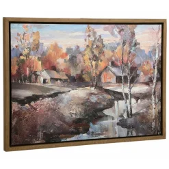 INTERIOR'S - Huile campagne automnale bois multicolore - campagne interior's