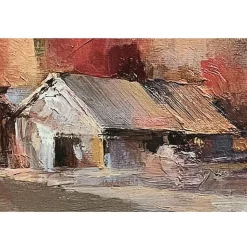 INTERIOR'S - Huile campagne automnale bois multicolore - campagne interior's