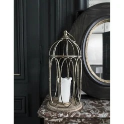 INTERIOR'S - Lanterne en métal laitonné métal or - basique interior's