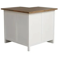 INTERIOR'S - Meuble de cuisine bas d'angle bois blanc - rivages interior's