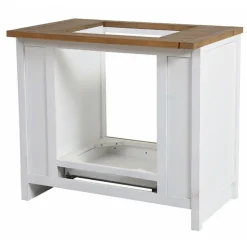 INTERIOR'S - Meuble pour four et plaque bois blanc - rivages interior's