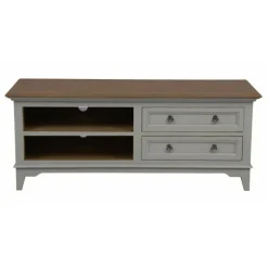 INTERIOR'S - Meuble tv 2 tiroirs bois gris - esquisse interior's