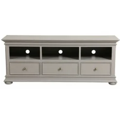 INTERIOR'S - Meuble tv avec 3 rangements mdf gris - harmonie interior's