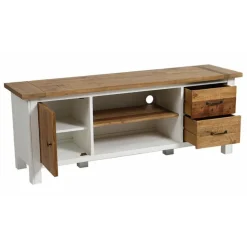 INTERIOR'S - Meuble tv avec rangements bois blanc - rivages interior's