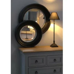 INTERIOR'S - Miroir rond résine noir - basique interior's