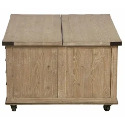 INTERIOR'S - Table basse coffre bois beige - livingstone interior's