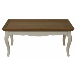 INTERIOR'S - Table basse rectangulaire bois blanc - manoir interior's