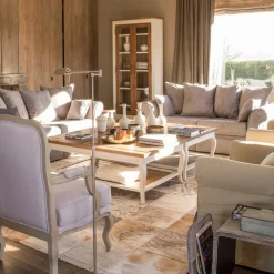 INTERIOR'S - Table basse rectangulaire bois blanc - provence interior's