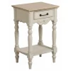 INTERIOR'S - Table de chevet 1 tiroir mdf blanc - romance interior's