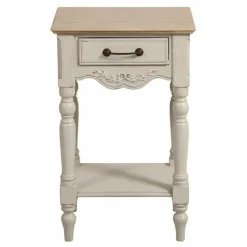 INTERIOR'S - Table de chevet 1 tiroir mdf blanc - romance interior's