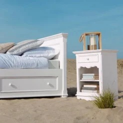 INTERIOR'S - Table de chevet mdf blanc - harmonie interior's