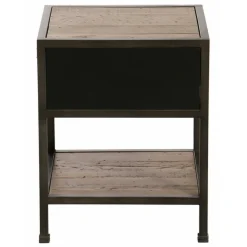 INTERIOR'S - Table de chevet 1 tiroir bois marron - manufacture interior's