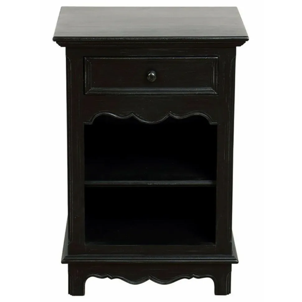 INTERIOR'S - Table de chevet mdf noir - harmonie interior's
