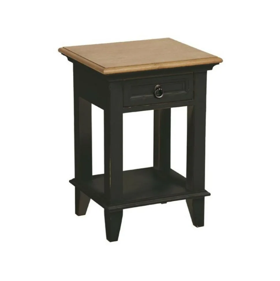 INTERIOR'S - Table de chevet ouvert 1 tiroir bois noir - esquisse interior's