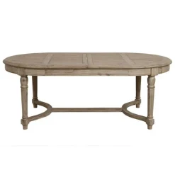 INTERIOR'S - Table ovale extensible 10/14 personnes bois marron - chenonceau interior's