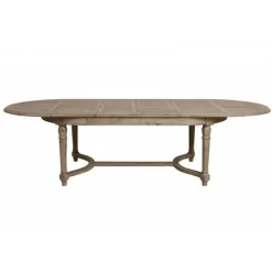 INTERIOR'S - Table ovale extensible 10/14 personnes bois marron - chenonceau interior's