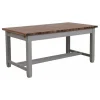 INTERIOR'S - Table rectangulaire extensible bois gris - brocante interior's