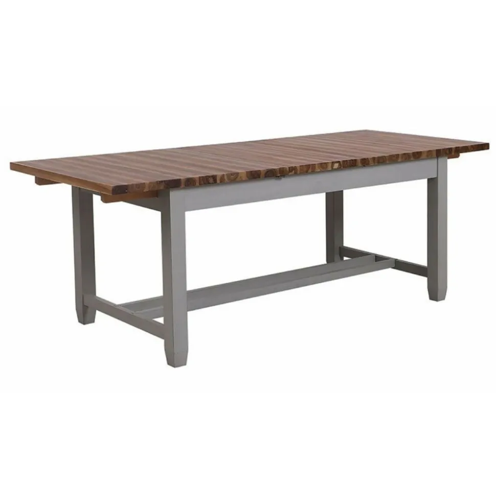INTERIOR'S - Table rectangulaire extensible bois gris - brocante interior's