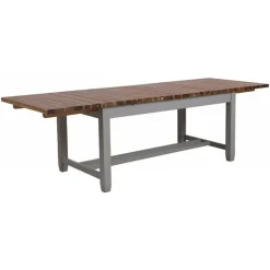 INTERIOR'S - Table rectangulaire extensible bois gris - brocante interior's