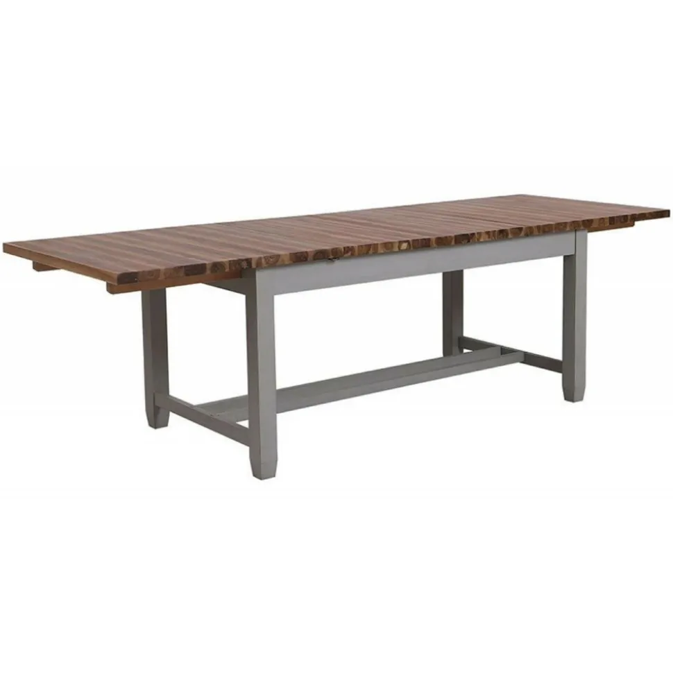 INTERIOR'S - Table rectangulaire extensible bois gris - brocante interior's