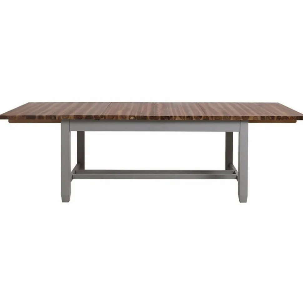 INTERIOR'S - Table rectangulaire extensible bois gris - brocante interior's