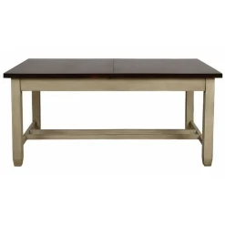 INTERIOR'S - Table rectangulaire extensible bois beige - brocante interior's