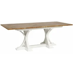 INTERIOR'S - Table rectangulaire extensible 1 allonge bois blanc - vénitiennes interior's