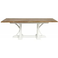 INTERIOR'S - Table rectangulaire extensible 1 allonge bois blanc - vénitiennes interior's