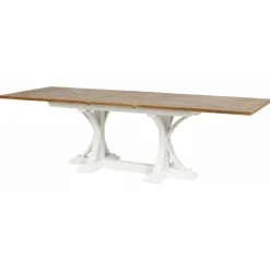 INTERIOR'S - Table rectangulaire extensible 1 allonge bois blanc - vénitiennes interior's