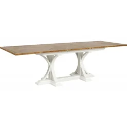 INTERIOR'S - Table rectangulaire extensible 1 allonge bois blanc - vénitiennes interior's