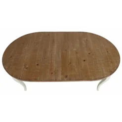 INTERIOR'S - Table ronde extensible bois blanc - provence interior's